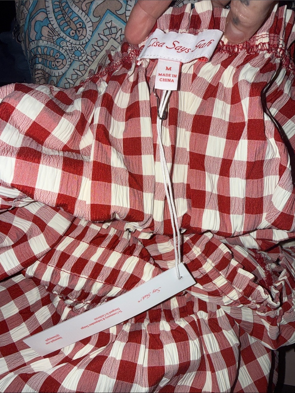 Lisa Says Gah Annie Dress in Cherry Gingham NWT - Picture 7 of 9